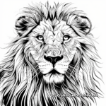 Majestic Lion Portrait Coloring Pages 1