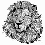Majestic Lion Portrait Coloring Pages 2