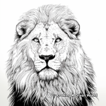 Majestic Lion Portrait Coloring Pages 3