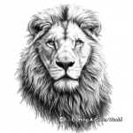 Majestic Lion Portrait Coloring Pages 4