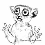 Majestic Sifaka Lemur Coloring Pages 3