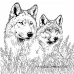 Majestic Timber Wolf Coloring Pages 1