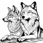 Majestic Timber Wolf Coloring Pages 4