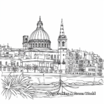 Maltese in Famous Cities Coloring Pages 1