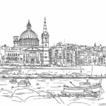 Maltese in Famous Cities Coloring Pages 3