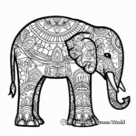 Mandala Inspired Tribal Elephant Coloring Pages 3