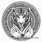 Mandala Style Bengal Tiger Coloring Pages 1