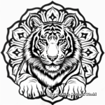 Mandala Style Bengal Tiger Coloring Pages 2
