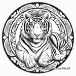 Mandala Style Bengal Tiger Coloring Pages 3