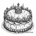 Mardi Gras King Cake Coloring Pages 2