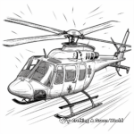 Medical Air Ambulance Helicopter Coloring Pages 1