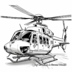 Medical Air Ambulance Helicopter Coloring Pages 3