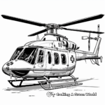 Medical Air Ambulance Helicopter Coloring Pages 4