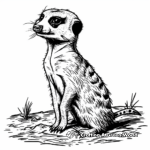 Meerkat on the Hunt: Food-Search Coloring Pages 1