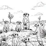 Meerkat Patrol: Desert-Scene Coloring Pages 1