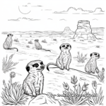 Meerkat Patrol: Desert-Scene Coloring Pages 3