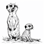 Meerkat Sentries: Lookout Position Coloring Pages 2