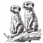Meerkat Sentries: Lookout Position Coloring Pages 3