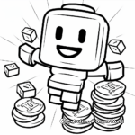 Mind-blowing Robux Stack Coloring Pages 4