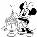 Minnie Mouse Bakes a Cake Coloring Pages 1