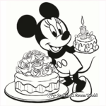Minnie Mouse Bakes a Cake Coloring Pages 2