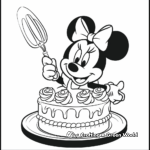 Minnie Mouse Bakes a Cake Coloring Pages 3