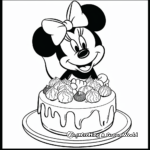 Minnie Mouse Bakes a Cake Coloring Pages 4
