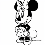 Minnie Mouse Costume Change Coloring Pages 1
