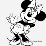 Minnie Mouse Costume Change Coloring Pages 2