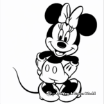 Minnie Mouse Costume Change Coloring Pages 4