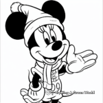 Minnie Mouse Holiday Coloring Pages 1