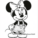 Minnie Mouse in Paris Coloring Pages 1