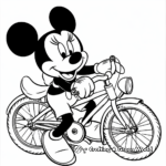 Minnie Mouse Riding a Bike Coloring Pages 4