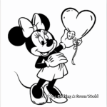 Minnie Mouse Valentine's Day Coloring Pages 2
