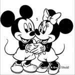 Minnie Mouse Valentine's Day Coloring Pages 4