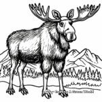 Moose amid Nature: Mountain-Scene Pages 3