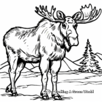 Moose amid Nature: Mountain-Scene Pages 4