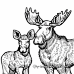 Moose and Calf: A Mother and Child Scenery 4