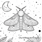 Moths in the Night: Moonlit-Scene Coloring Pages 4