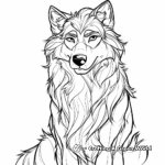 Mystic Wolf-Spirit Guide Coloring Pages 1