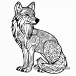 Mystic Wolf-Spirit Guide Coloring Pages 2