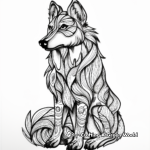 Mystic Wolf-Spirit Guide Coloring Pages 3