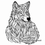 Mystic Wolf-Spirit Guide Coloring Pages 4