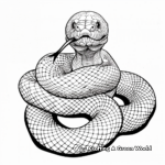 Mystical Anaconda Snake Coloring Pages 1