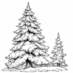 Mystical Christmas Tree in a Winter Wonderland Coloring Pages 4