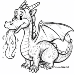 Mystical Fire-Breathing Dragon Coloring Pages 3