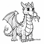 Mystical Fire-Breathing Dragon Coloring Pages 4