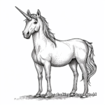 Mystical Midnight Unicorn Coloring Pages 1
