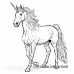 Mystical Midnight Unicorn Coloring Pages 2