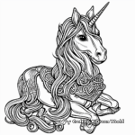Mythical Celtic Unicorn Coloring Pages 1